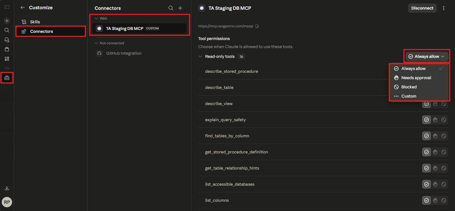 Manage Claude tool access